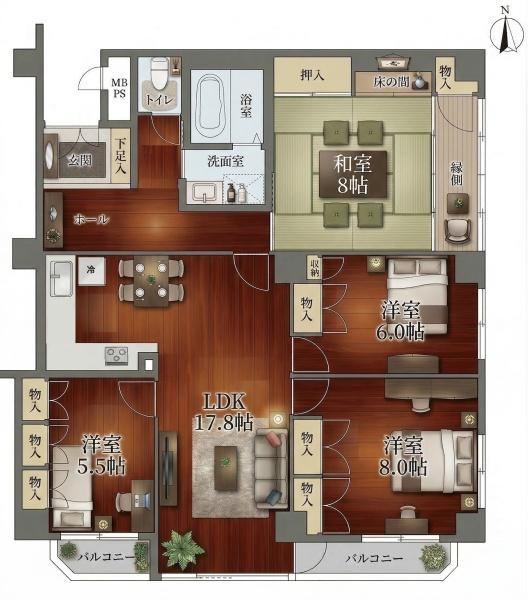 4LDK apartment in Mino, Osaka - Photo 1