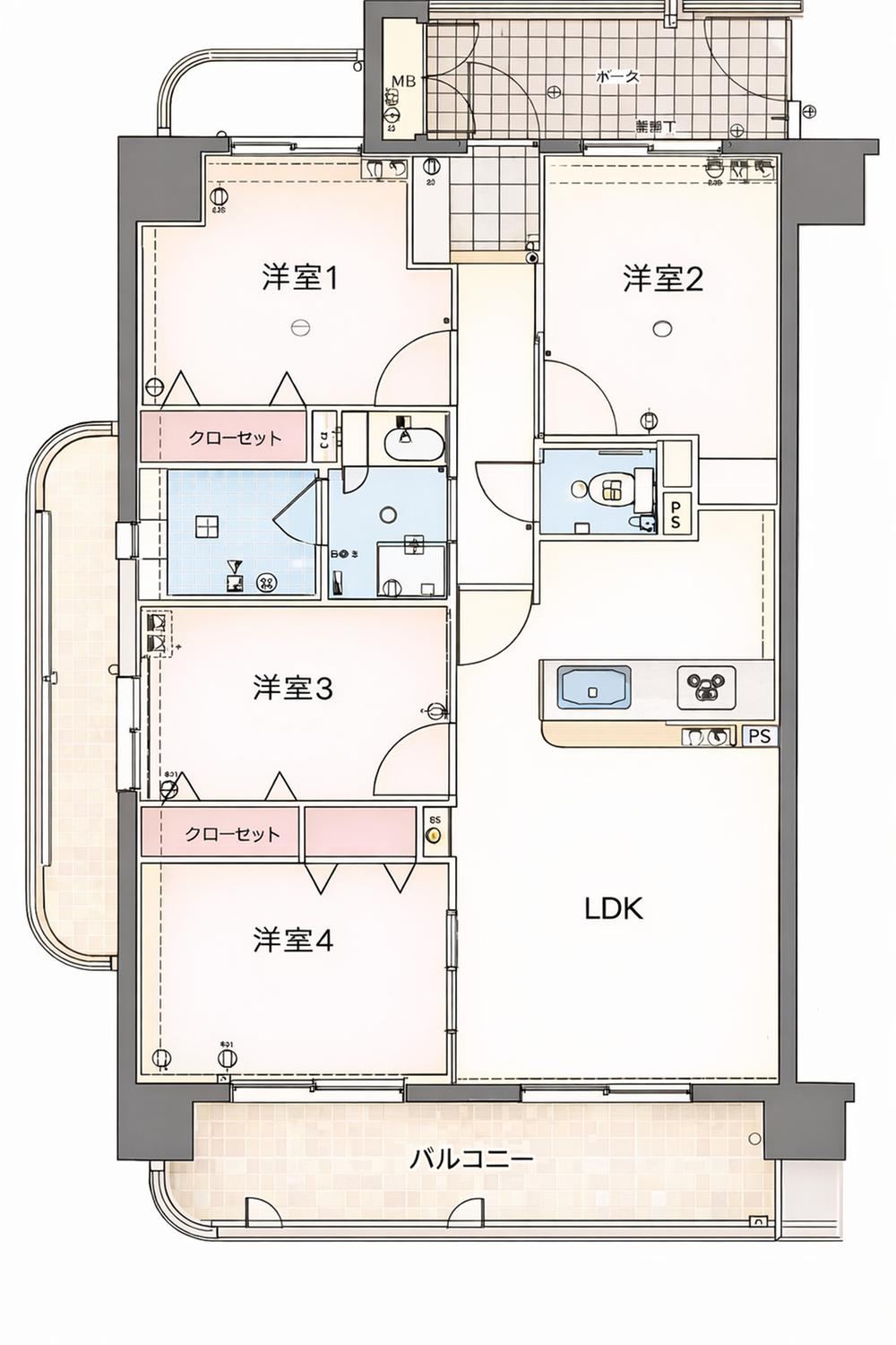 4LDK apartment in Sawara Ward, Fukuoka - Photo 1