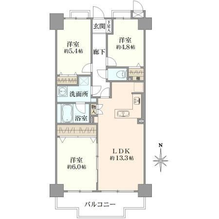 3LDK apartment in Hino, Tokyo - Photo 1