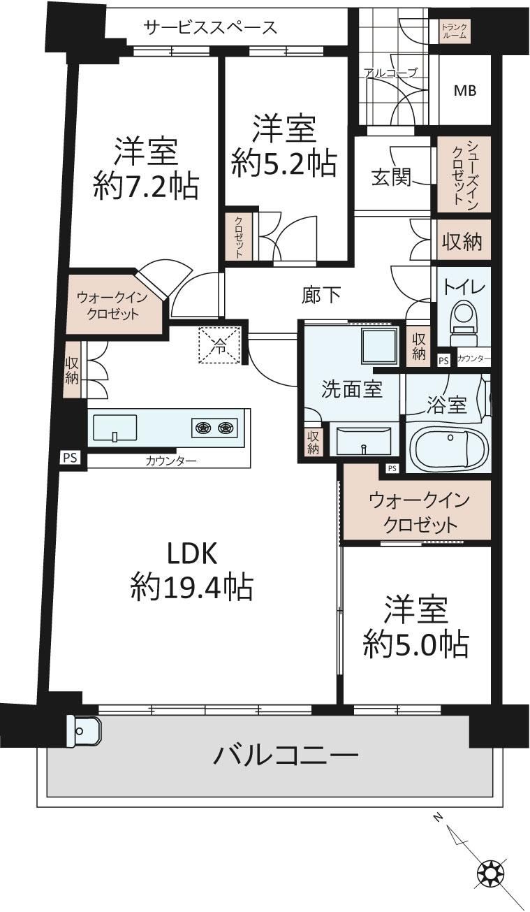 3LDK apartment in Takarazuka, Hyogo - Photo 1