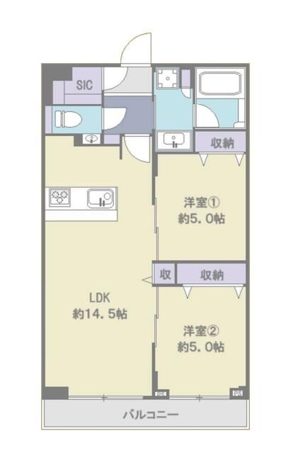 2LDK apartment in Minato Ward, Tokyo - Photo 1