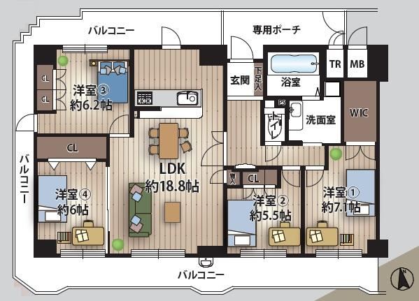 4LDK apartment in Higashiosaka, Osaka - Photo 1