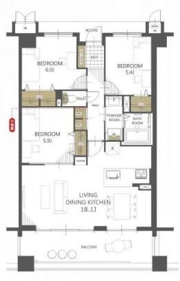 3LDK apartment in Shimonoseki, Yamaguchi - Photo 1