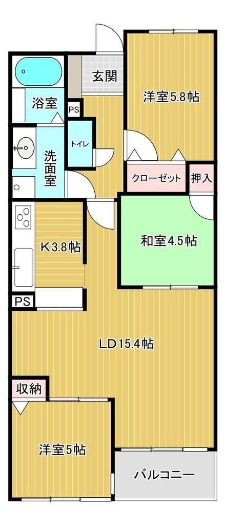 3LDK apartment in Chuo Ward, Hamamatsu, Shizuoka - Photo 1