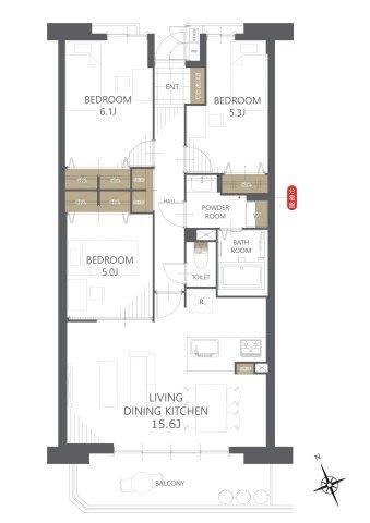 3LDK apartment in Kita Ward, Sakai, Osaka - Photo 1