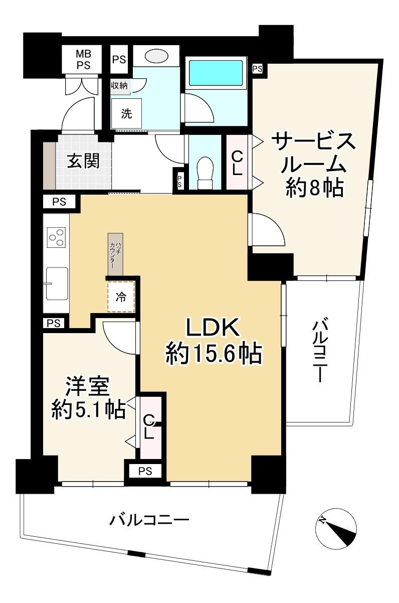 1LDK+S apartment in Nada Ward, Kobe, Hyogo - Photo 1