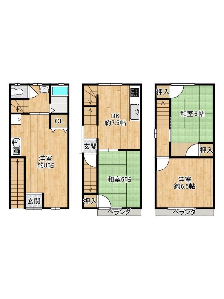 4DK house in Ino Ward, Osaka - Photo 1