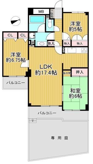 3LDK apartment in Higashiyodogawa Ward, Osaka - Photo 1