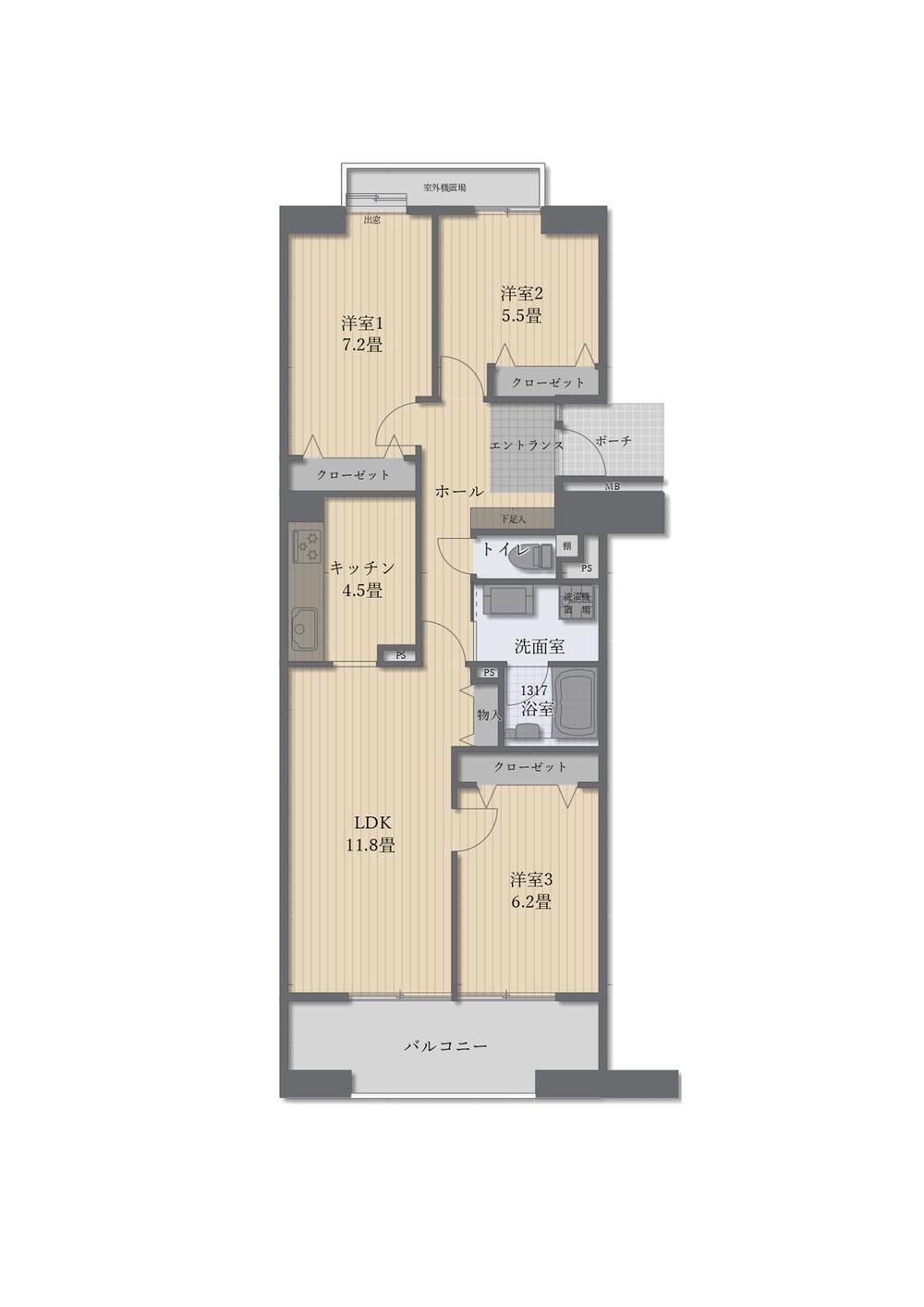 3LDK apartment in Minami Ward, Fukuoka - Photo 1