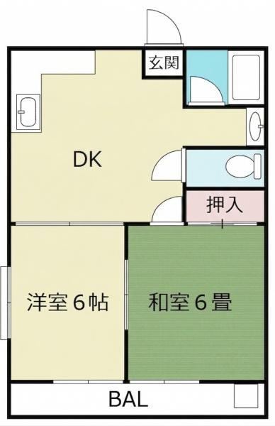 2DK apartment in Miyazaki, Miyazaki - Photo 1