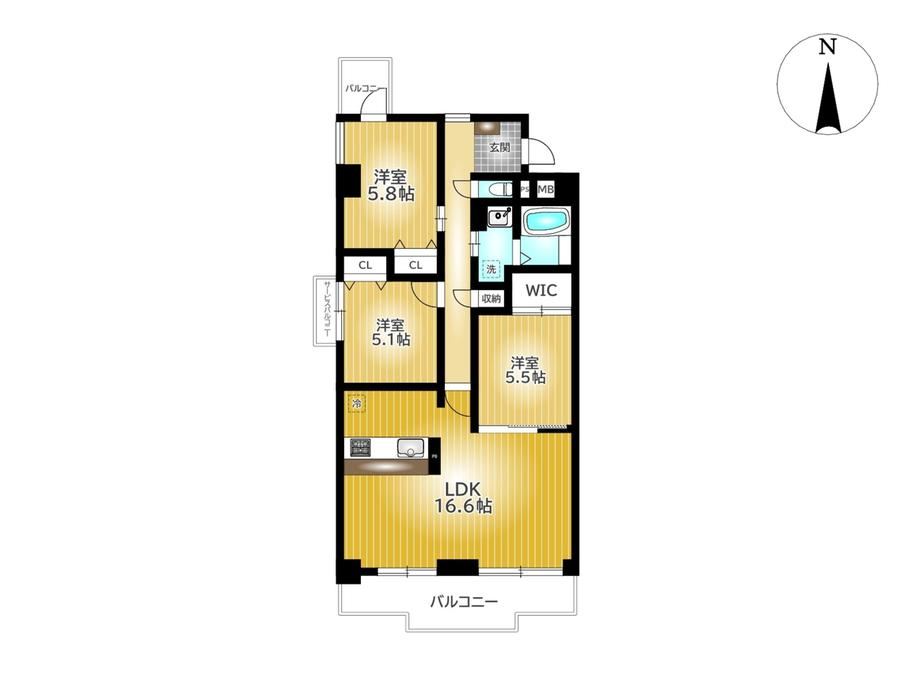 3LDK apartment in Kashihara, Nara - Photo 1
