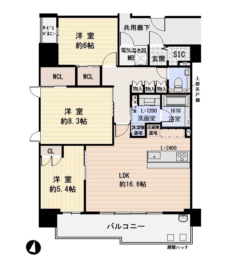 3LDK apartment in Nishi Ward, Osaka - Photo 1