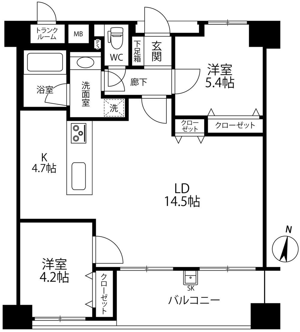 2LDK apartment in Kita Ward, Osaka - Photo 1