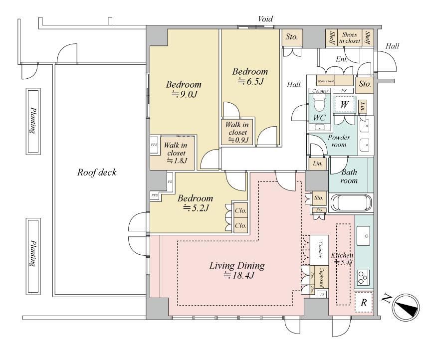 3LDK apartment in Minato Ward, Tokyo - Photo 1