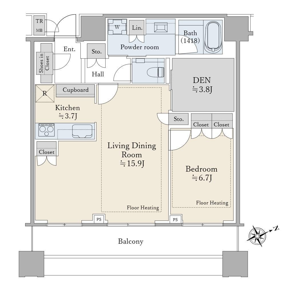 1LDK apartment in Shinagawa Ward, Tokyo - Photo 1
