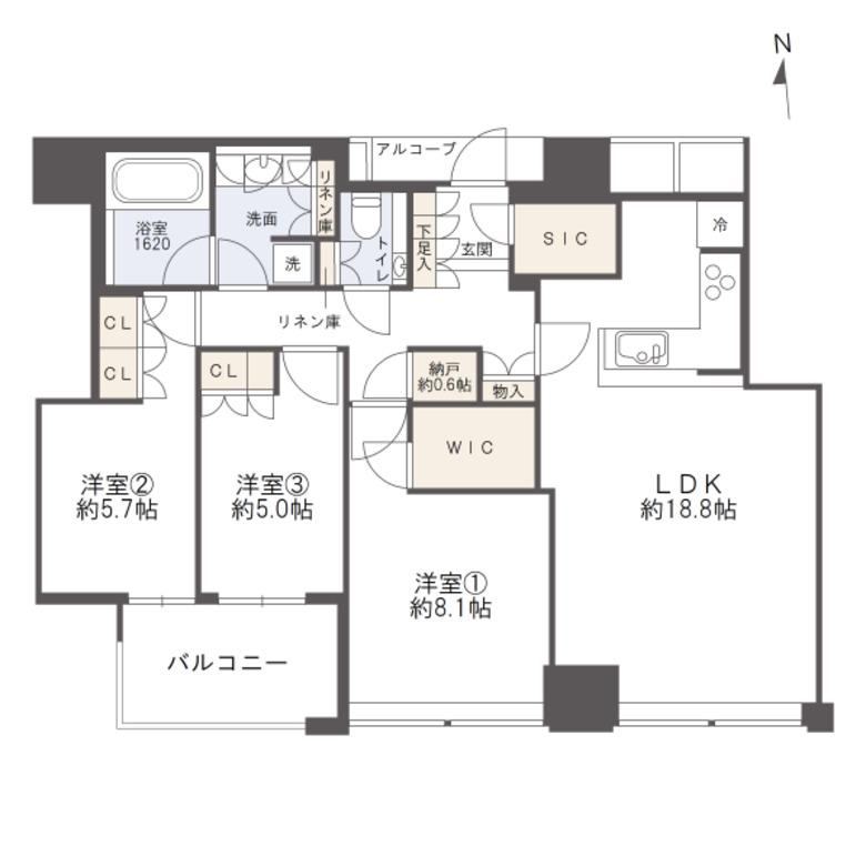 3LDK+S apartment in Fukushima Ward, Osaka - Photo 1