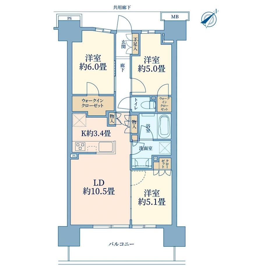 3LDK apartment in Omiya Ward, Saitama - Photo 1