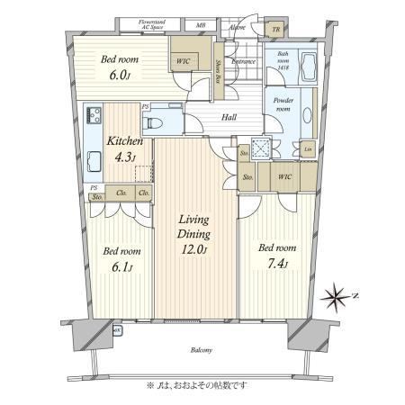3LDK apartment in Setagaya Ward, Tokyo - Photo 1