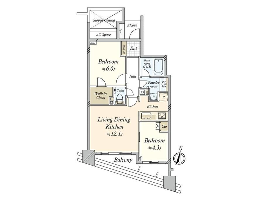 2LDK apartment in Shinagawa Ward, Tokyo - Photo 1