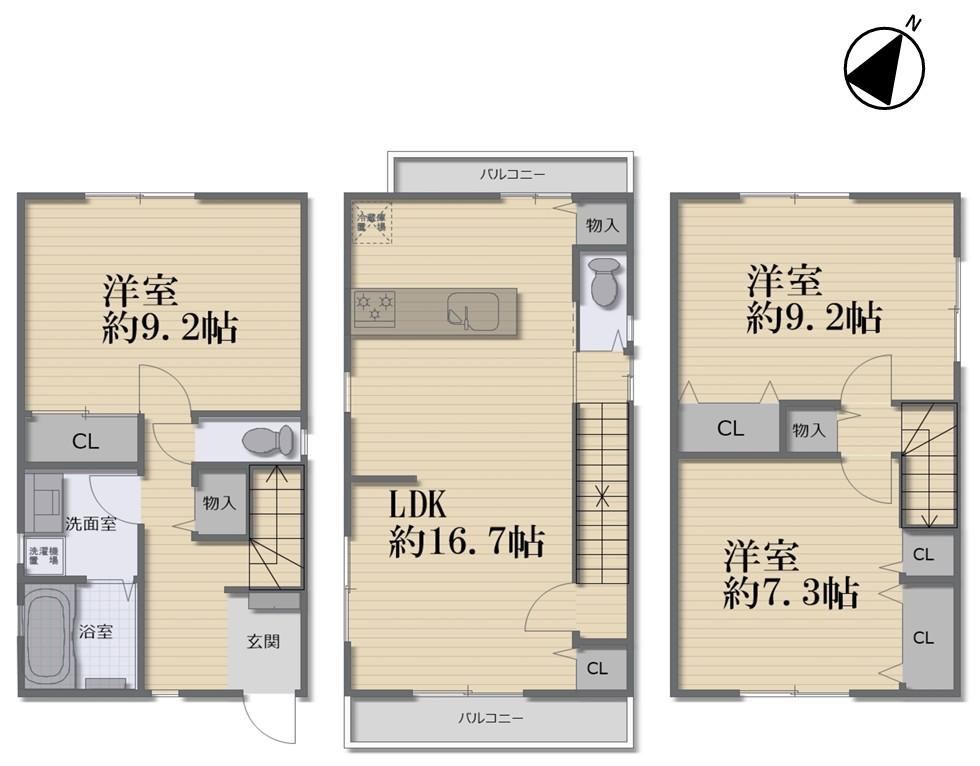 3LDK house in Tsurumi Ward, Osaka - Photo 1