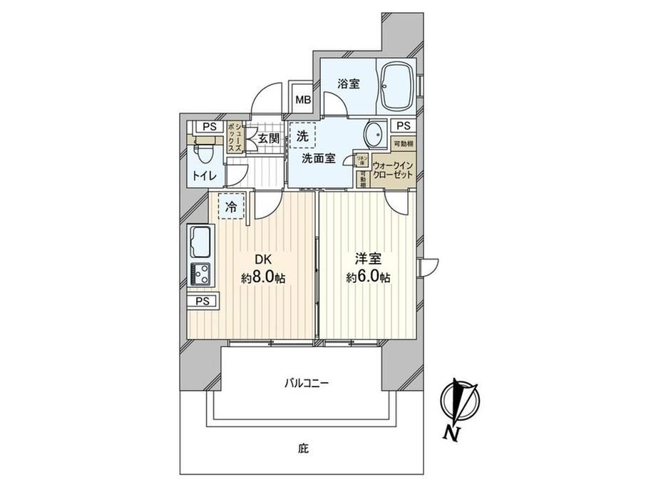 1DK apartment in Chuo Ward, Osaka - Photo 1