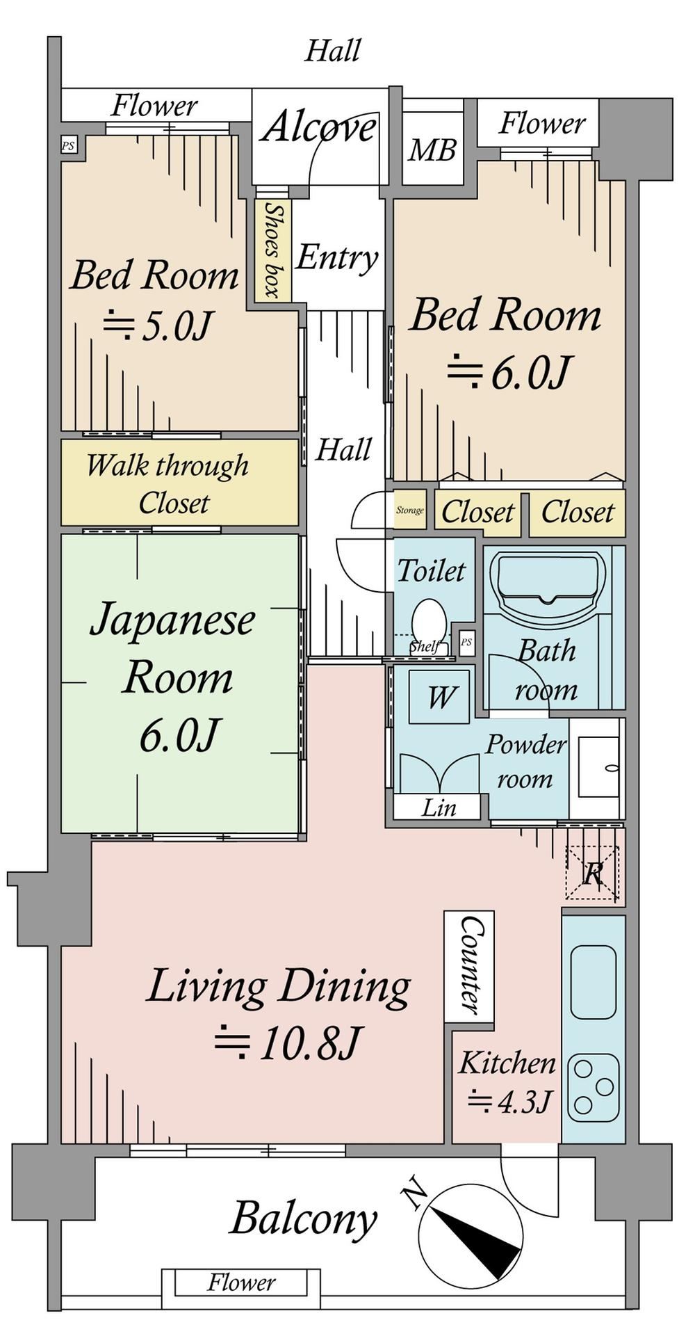 3LDK apartment in Wako, Saitama - Photo 1