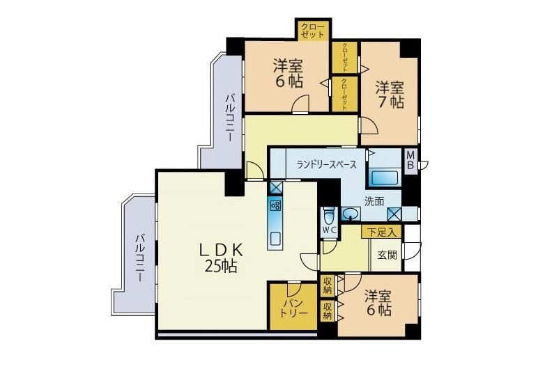 3LDK+S apartment in Tobata Ward, Kitakyushu, Fukuoka - Photo 1