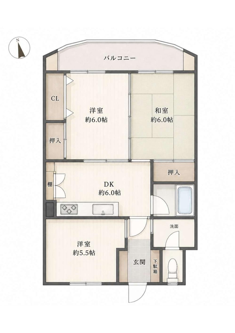 3DK apartment in Chuo Ward, Niigata - Photo 1