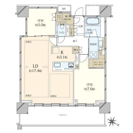 2LDK apartment in Chuo Ward, Kobe, Hyogo - Photo 1