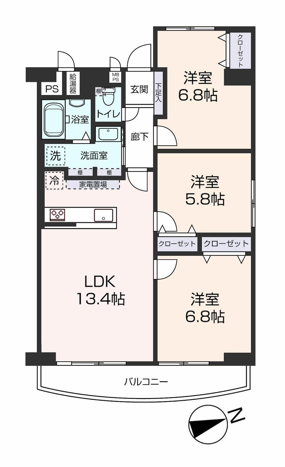 3LDK apartment in Fushimi Ward, Kyoto - Photo 1