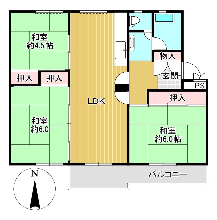 3LDK apartment in Tondabayashi, Osaka - Photo 1