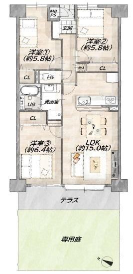 3LDK apartment in Izumi Ward, Sendai, Miyagi - Photo 1