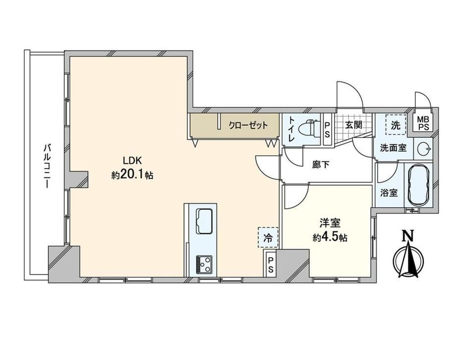 1LDK apartment in Chuo Ward, Osaka - Photo 1