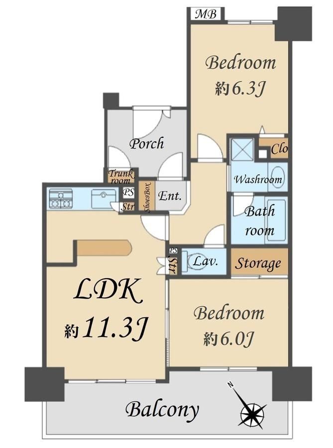 2LDK apartment in Ichikawa, Chiba - Photo 1