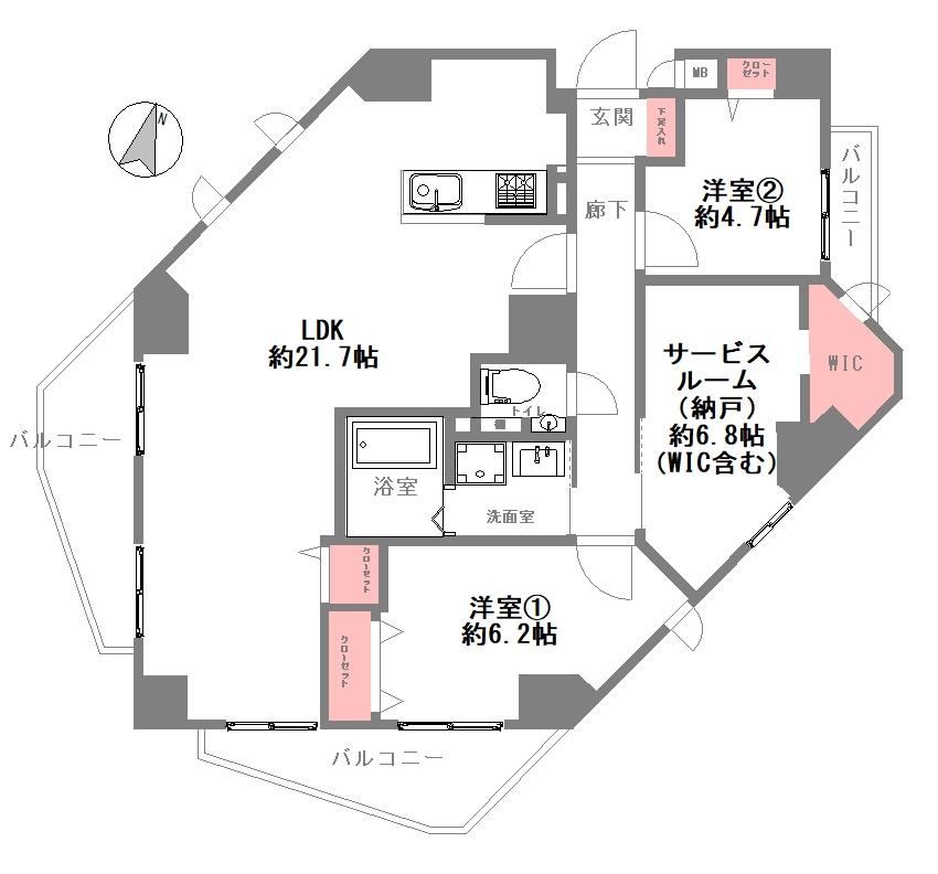2LDK+S apartment in Tennoji Ward, Osaka - Photo 1