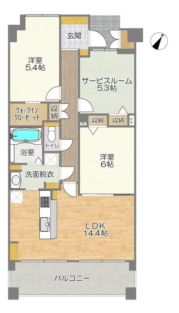 2LDK+S apartment in Aoi Ward, Shizuoka - Photo 1