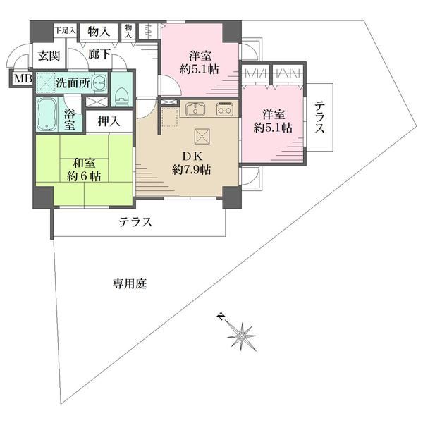 3DK apartment in Urawa Ward, Saitama - Photo 1