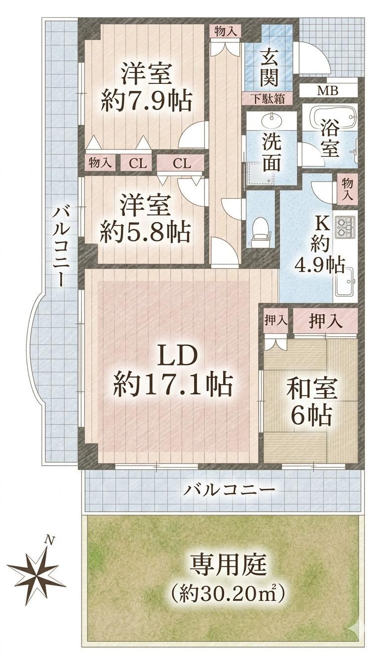 3LDK apartment in Katano, Osaka - Photo 1