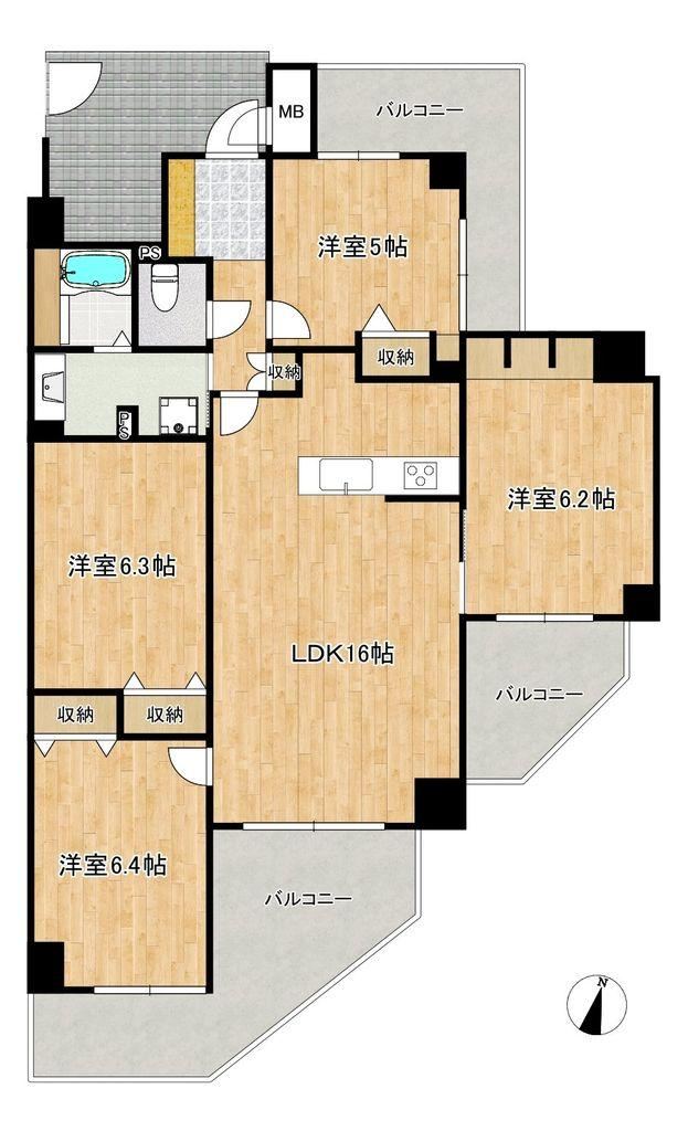 4LDK apartment in Kurume, Fukuoka - Photo 1