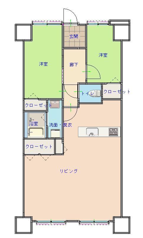 2LDK apartment in Yodogawa Ward, Osaka - Photo 1