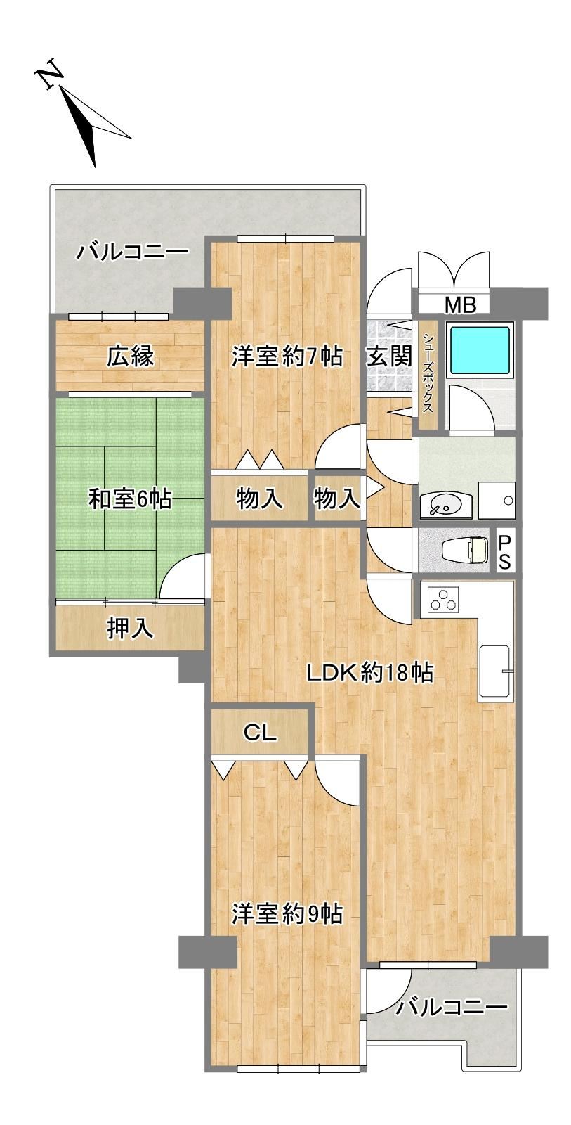 3LDK apartment in Suminoe Ward, Osaka - Photo 1
