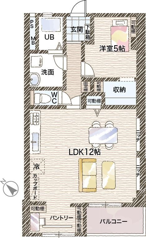1LDK apartment in Suita, Osaka - Photo 1