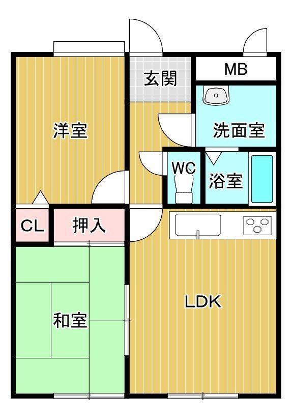 2LDK apartment in Kokurakita Ward, Kitakyushu, Fukuoka - Photo 1