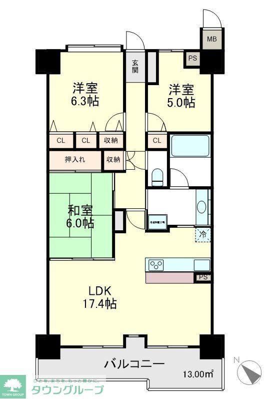 3LDK apartment in Mihama Ward, Chiba - Photo 1