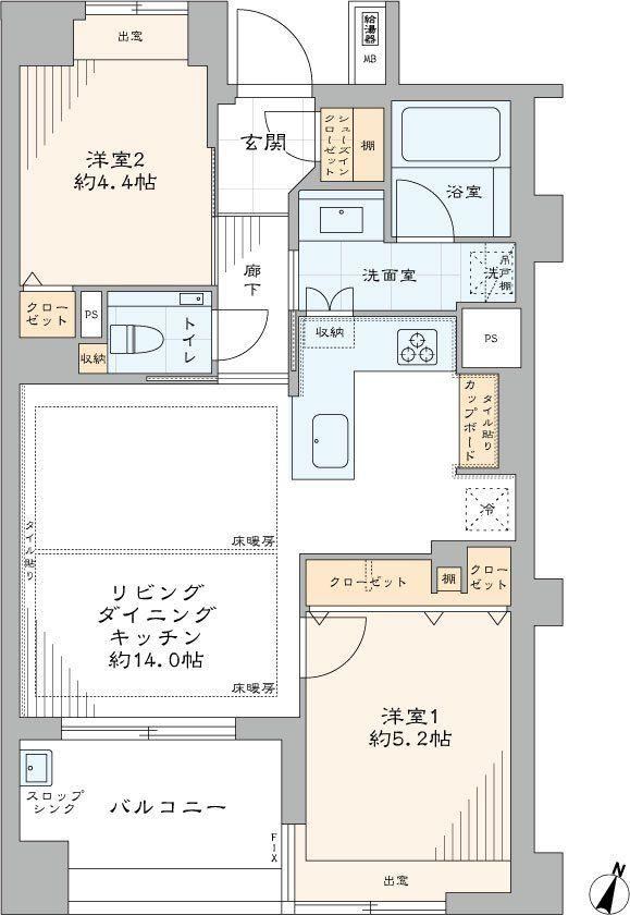 2LDK apartment in Shinjuku Ward, Tokyo - Photo 1