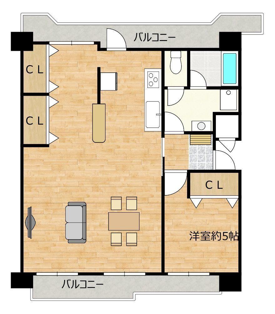 1LDK apartment in Kagoshima, Kagoshima - Photo 1