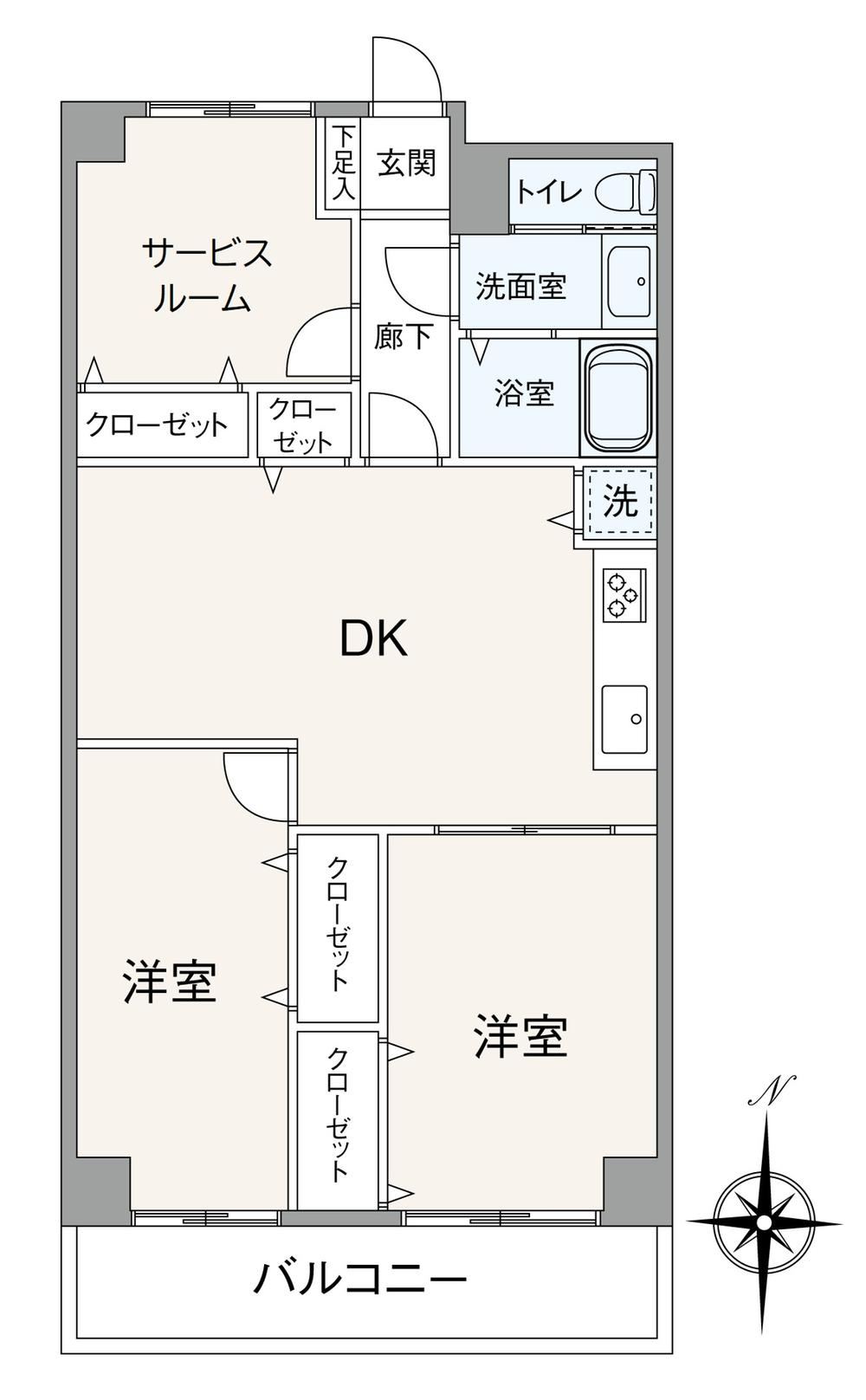 2DK+S apartment in Itabashi Ward, Tokyo - Photo 1