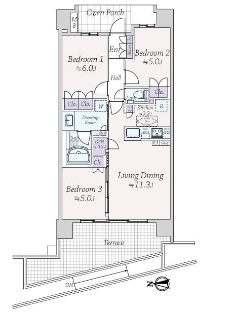 3LDK+S apartment in Nakahara Ward, Kawasaki, Kanagawa - Photo 1