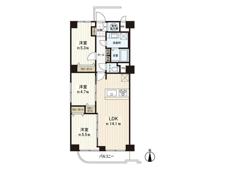 3LDK apartment in Nishi Ward, Osaka - Photo 1