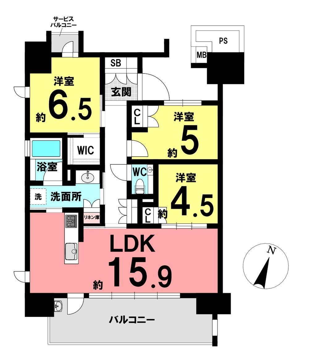 3LDK apartment in Tempaku Ward, Nagoya, Aichi - Photo 1
